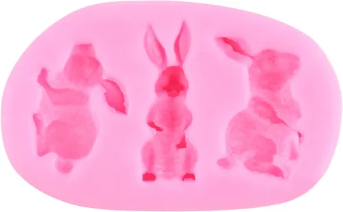 Miniatura 6 de ZiXiang Moldes para fondant de Pascua, moldes de silicona de conejo, molde de zanahoria y chocolate, molde de conejo, flor, caramelo para decoración