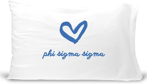 Miniatura 28 de sockprints Funda de almohada Alpha Chi Omega - Nombre de la hermandad con diseño de corazón. Funda de almohada 100% algodón tamaño estándar 20 x 30