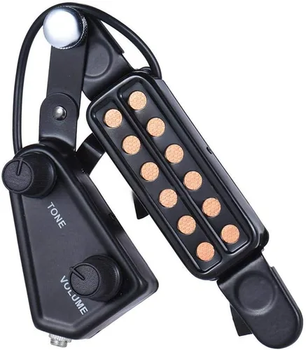 Miniatura 3 de TraderPlus 12 SoundHole - Transductor electroacústico de pastilla para guitarra, Preamplificador magnético para guitarra acústica con control