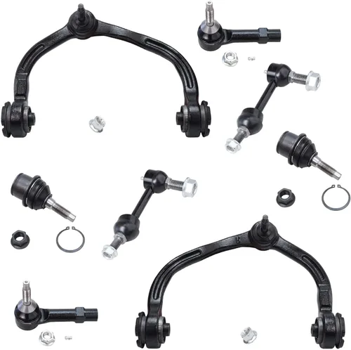 Miniatura 238 de Detroit Axle - Kit de brazos de control de extremo delantero de 8 piezas para Dodge Dakota 00-04, Durango 00-03, 4 brazos de control superior e