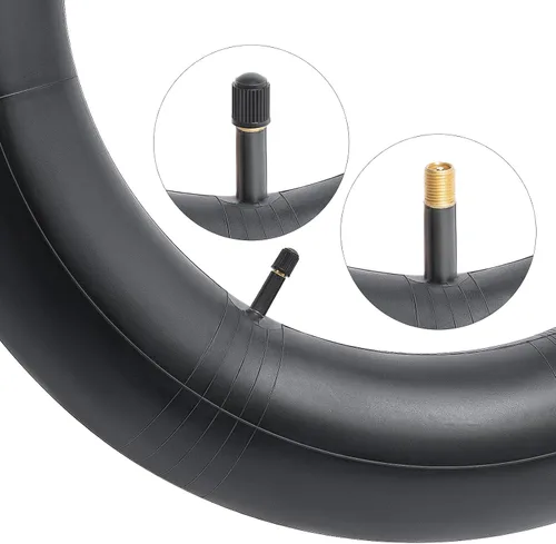Miniatura 2 de YUNSCM 2 tubos de bicicleta eléctrica de 16 x 4.0 pulgadas, tubos interiores de válvula Schrader de 16 x 4.0 pulgadas, compatibles con tubos