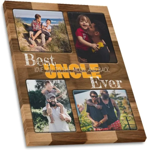 Miniatura 31 de SHIYEL - Impresiones personalizadas en lienzo con foto, regalos de cumpleaños personalizables para tía de sobrina o sobrino, crea un lienzo de pared