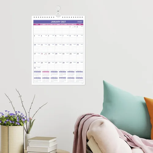 Miniatura 2 de Calendario de pared 2026, calendario de pared pequeño 2026, enero de 2026 a diciembre de 2026, 8.5 x 11 pulgadas, encuadernación de doble alambre