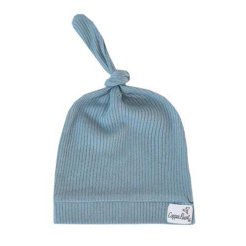 Miniatura 22 de Copper Pearl Gorro de bebé con nudo superior elástico suave Dolce