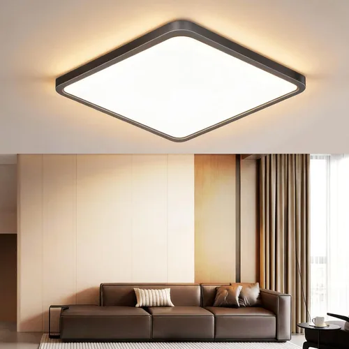 Miniatura 18 de Lámpara de techo LED de 12 pulgadas 24W cuadrada con montaje empotrado, lámpara de techo LED blanca de luz diurna de 5000K, luces de techo modernas