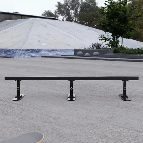 Miniatura 7 de KUAFU Riel de Patinaje de Barra Plana de 6 Pies de Largo, Rampa Portátil para Patineta Riel de Grind, Riel de Grind Desmontable para Skatepark
