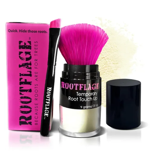 Miniatura 13 de Rootflage Polvo de retoque de raíz, polvo de cabello rubio ahumado para cobertura temporal instantánea, relleno de línea de cabello, corrector