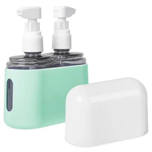Miniatura 8 de Yamadura Botellas de viaje para artículos de tocador, recipientes de viaje aprobados por la TSA, recargables, portátiles, botellas de spray y Azul