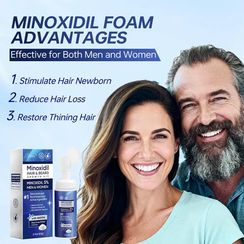 Miniatura 4 de Espuma de minoxidil al 5 % para hombres y mujeres, minoxidil para el crecimiento del cabello, tratamiento extra fuerte para el crecimiento