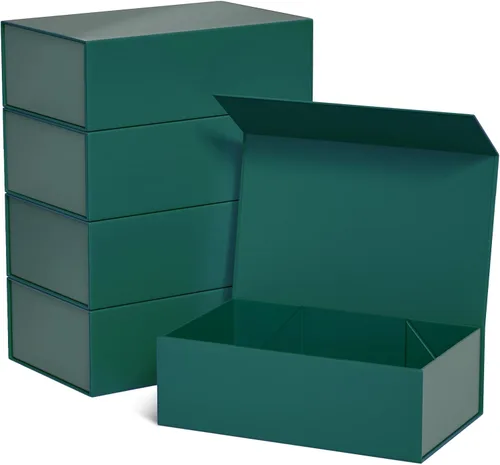 Miniatura 12 de Caja de regalo rosa de 10" x 6" x 3" con tapa de cierre magnético, caja de regalo para regalos, cajas de regalo de dama de honor, caja bonita, caja