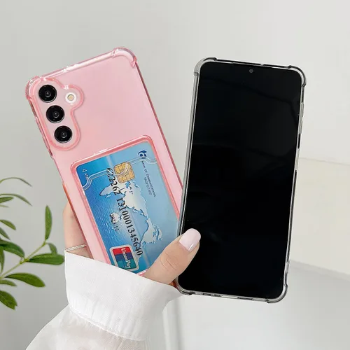 Miniatura 147 de Tuokiou Funda para Samsung Galaxy A14 5G, Fundas Protectoras Transparentes con Ranura para Tarjetas, Funda Cartera de TPU Suave Ajustada Resistente