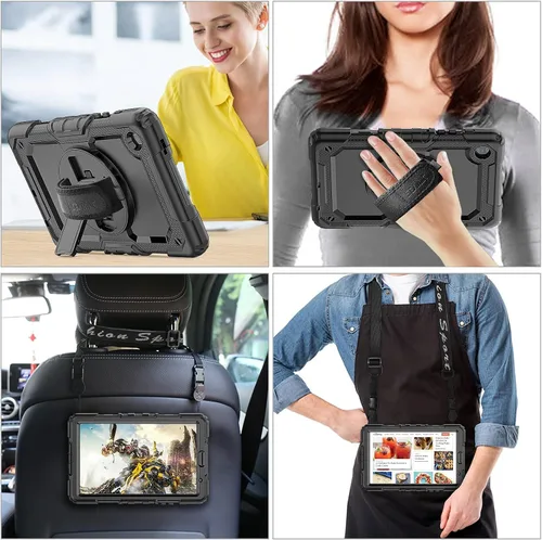 Miniatura 4 de Funda para Samsung Galaxy Tab A7 Lite 2021 8.7'' SM-T220/T225/T227 con Protector de Pantalla Soporte para Lápiz [Correa de Mano Giratoria 360]