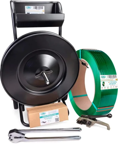 Miniatura 23 de IDL Packaging - PET-B-58-D Kit de flejado de poliéster de 5/8", estándar con dispensador - Todo lo que necesitas para atar un palet
