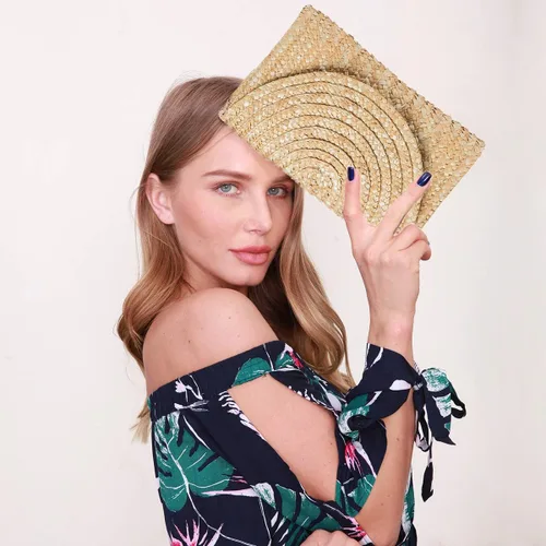 Miniatura 3 de JOSEKO - Bolso de mano de paja para mujer, bolso de mano de playa para verano