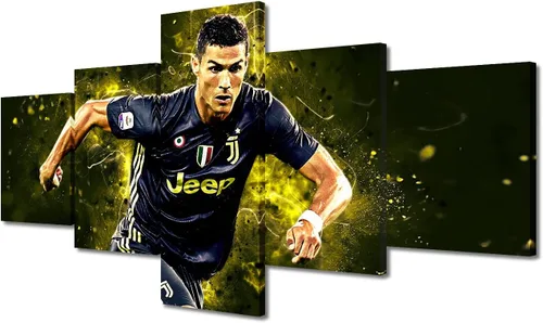Miniatura 20 de TUMOVO Lienzo decorativo para pared, cuadro de Cristiano Ronaldo, cuadros de club de fútbol, impresiones en lienzo, póster de arte de pared, arte