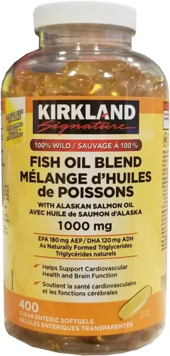 Miniatura 3 de Costco Companies Inc. Kirkland Signature - Mezcla de aceite de pescado 100% silvestre con aceite de salmón de Alaska, 1000 mg, 400 cápsulas blandas