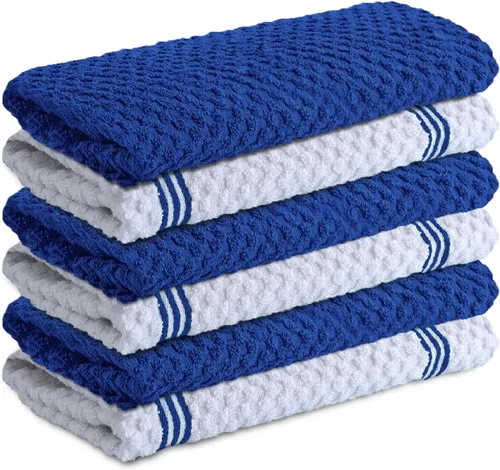 Infinitee Xclusives Toallas de cocina 100% algodón, toalla de té ultra suave de 15 x 25 pulgadas, toallas de cocina de rizo súper absorbentes para