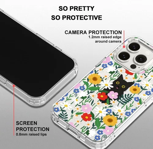 Miniatura 4 de MOSNOVO - Funda para iPhone 15 Pro, protección Buffertech contra caídas de grado militar (6.6 pies), antidesprendimiento, poliuretano termoplástico