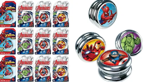 Miniatura 10 de JA-RU Marvel Avengers Toys YoYo Toy (2 unidades Spiderman) Juguete para ansiedad de superhéroes Spiderman y Hulk para niños, Yoyo para Spiderman Yoyo
