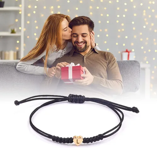 Miniatura 15 de Pulseras con iniciales para adolescentes y niños, pulsera de letra N con dije de inicial, pulseras hechas a mano para el día de San Valentín, Día