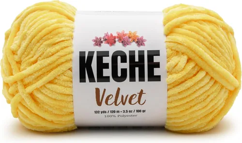 Miniatura 72 de Keche Hilo de terciopelo para ganchillo, manta de felpilla suave, voluminosa, hilo amigurumi, 3.53 oz (132 yardas), color azul bebé