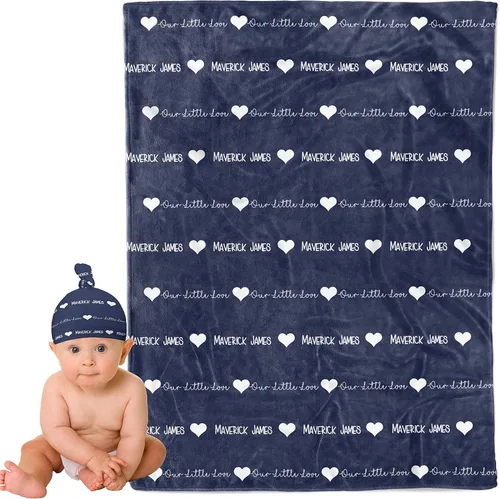 Miniatura 22 de Mantas de bebé personalizadas para niños y niñas, regalos personalizados para bebés, mantas de bebé personalizadas para niñas y niños, artículos