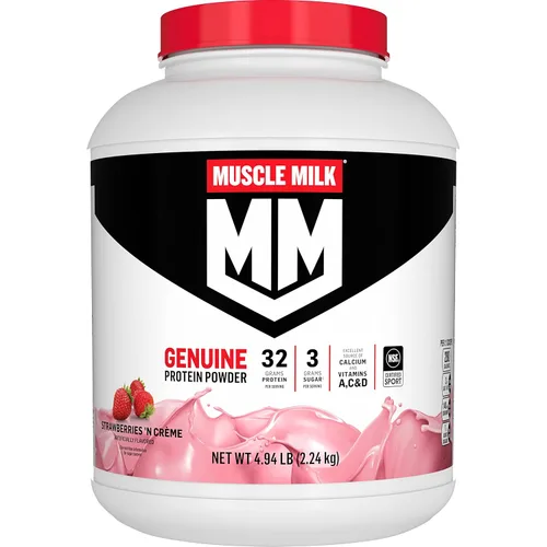 Miniatura 11 de Muscle Milk Polvo de Proteína Genuine, Crema de Banano, 1.93 Libras, 13 Porciones, 32g de Proteína, 4g de Azúcar, Calcio, Vitaminas A, C y D