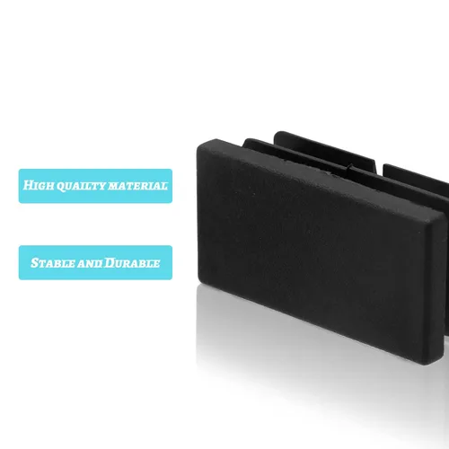 Miniatura 6 de Piutouyar Tapas rectangulares de tubo, inserto de enchufe de plástico, tapa de extremo negra para inserto de orificio de tubo, vallas, protección