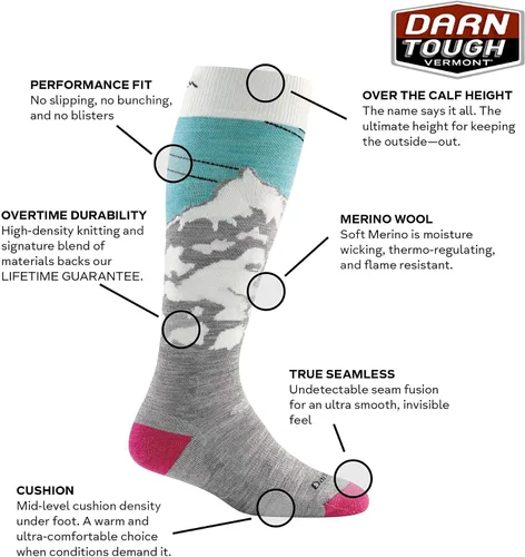 Miniatura 2 de Darn Tough Yeti Cushion OTC Sock - Mujer