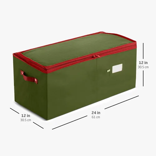 Miniatura 6 de ZOBER - Caja grande para guardar adornos navideños, con capacidad para 54 adornos y separadores, recipientes de tela no tejida y duraderos