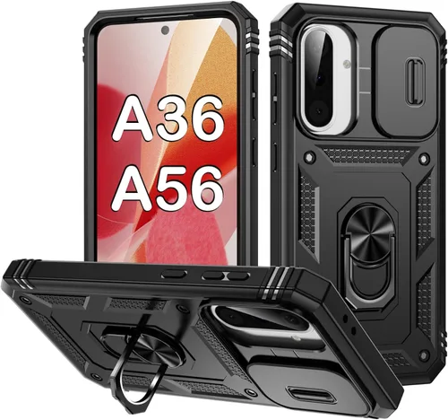 Miniatura 28 de PASNEW Funda para Samsung Galaxy A54, Soporte Metálico y Cubierta Deslizante para Cámara, Militar Multicapa Resistente de Cuerpo Completo a Prueba