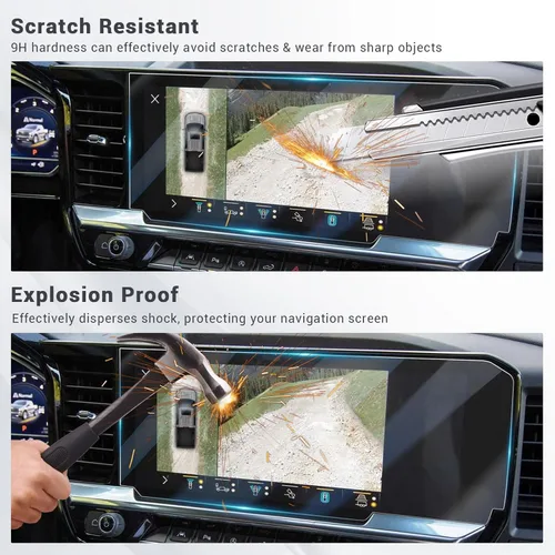 Miniatura 7 de Paquete de 3 protectores de pantalla para Silverado 2022 2023 2024 2025 2026 Chevy Silverado 2500 HD Accesorios 2026 Silverado Protector de pantalla