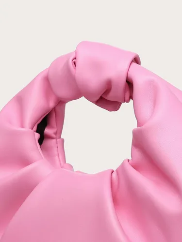 Miniatura 6 de Verdusa Bolso de mano tipo hobo de piel sintética fruncida para mujer