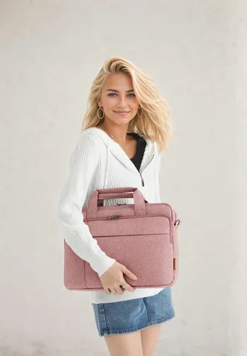 Miniatura 2 de DOMISO Bolsa de mano para laptop de negocios de 14 pulgadas, fundas protectoras para computadoras portátiles, maletín de computadora de trabajo