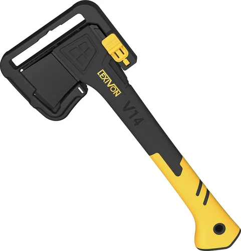 Miniatura 5 de LEXIVON V14 - Hacha de campamento de 14 pulgadas Agarre ergonómico TPR, mango compuesto de fibra de vidrio ligero Funda protectora de transporte
