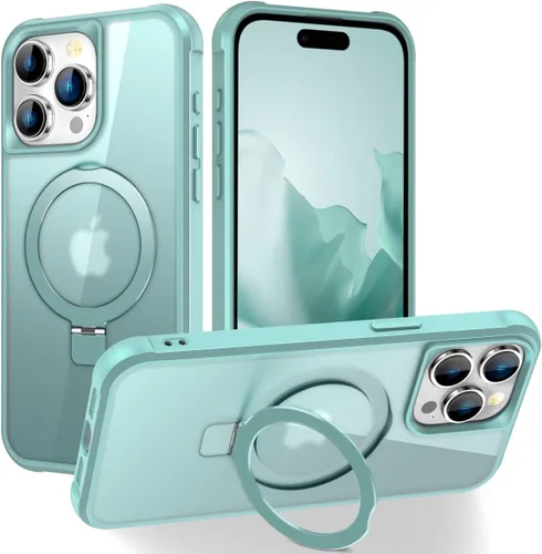 Miniatura 185 de CHAOFEnG Funda magnética compatible con iPhone 11 con soporte, prueba de caídas de grado militar, compatible con imán, anillo translúcido, parte