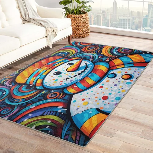 Miniatura 7 de Alfombra de oso de 2 x 3 pies, alfombra de Navidad para entrada, sala de estar, dormitorio, alfombra de animales salvajes, decoración de habitación