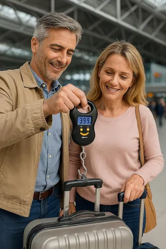 Miniatura 2 de SmileScale - Báscula digital de gran tamaño para equipaje, pantalla retroiluminada, capacidad de 110 libras 110.2 lbs, comprobador