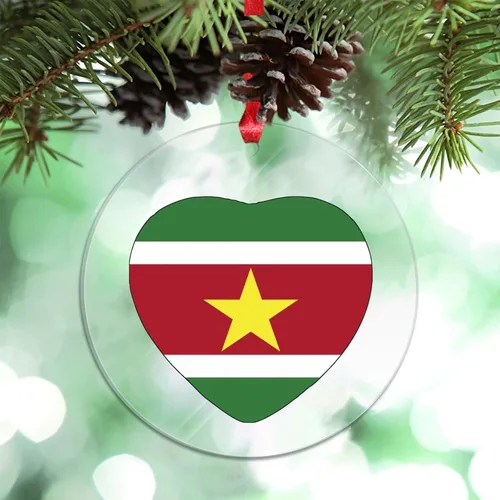 Miniatura 15 de Adorno de Navidad personalizado de la bandera de Venezuela 2023, adornos de corazón para árboles de Navidad, acrílico país, ciudad, recuerdo