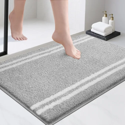 Miniatura 19 de PURRUGS Alfombra de baño antideslizante, lavable a máquina, 20 x 24 pulgadas, en forma de U, súper absorbente y de secado rápido, tapete de baño
