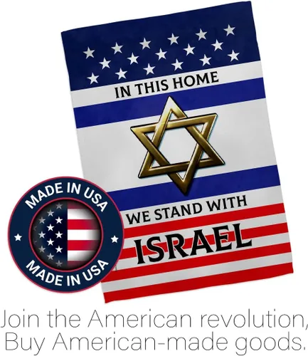 Miniatura 5 de Stand with Israel Bandera de Israel - Banderas americanas para exteriores, paquete de pancartas de 3 x 5 pulgadas, póster para puerta de habitación