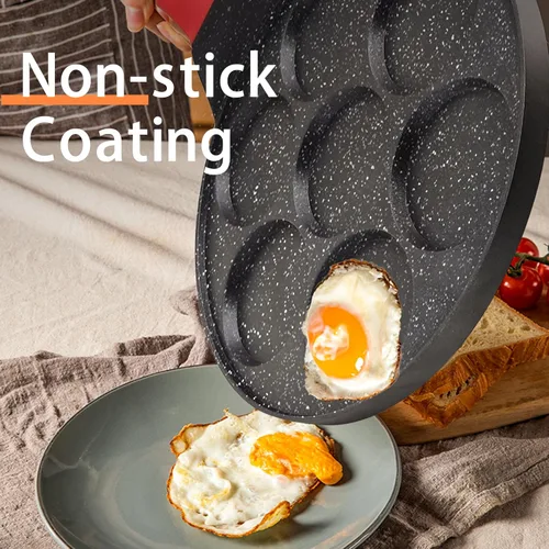 Miniatura 3 de Sartén para huevos para tortillas, sartén para panqueques de dólares plateados para niños, mini panqueques, sartén antiadherente para desayuno