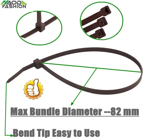 Miniatura 7 de Bridas fuertes marrones de 12 pulgadas, bridas de color madera, bridas de cremallera, herramientas de mano de jardinería resistentes, lazos