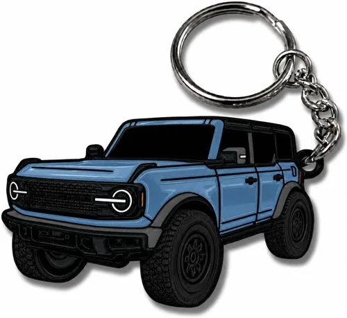 Miniatura 14 de Accesorios de Llavero Bronco 4 puertas llavero Fob Cubierta Modificaciones geniales compatibles con Ford Bronco 2022 2023 2024 Blanco