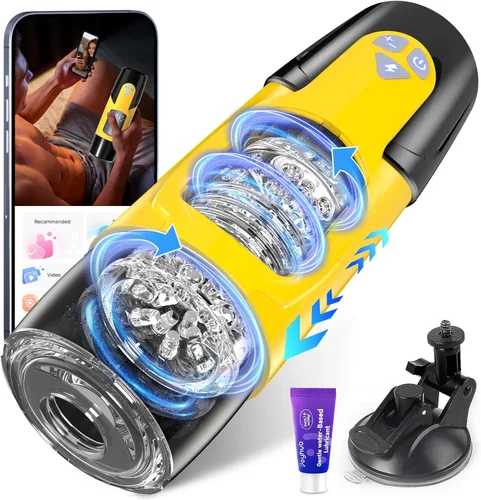 Miniatura 8 de Masturbador automático masculino, taza de masturbadores masculinos con 7 modos de empuje y rotación para estimulación del pene, juguete eléctrico