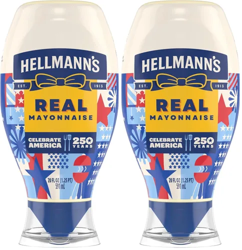 Miniatura 10 de Hellmann's Dijo-Mayo - Mayonesa suave y sabrosa Drss para papas fritas, hamburguesas, ensaladas de papa, sándwiches, aderezo de mayonesa con Dijon