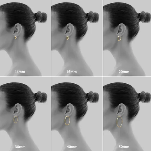 Miniatura 3 de Gacimy - Aros para mujer, chapados en oro de 14 quilates con plata de ley 925