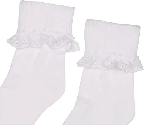 Miniatura 2 de Jefferies Socks Calcetines de encaje con ojales para niñas (paquete de 3)