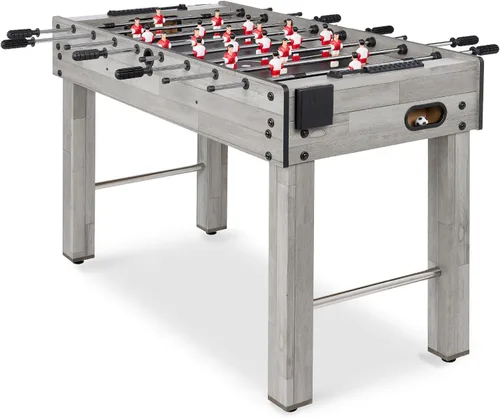 Miniatura 8 de Best Choice Products Mesa de futbolín para niños y adultos, mesa de juegos de fútbol con 2 bolas, 2 soportes para tazas, asas ergonómicas, barras