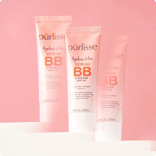 Miniatura 5 de pūrlisse Ageless Glow Serum BB Cream SPF 40 - Glow BB Cream con SPF enriquecido con Bakuchiol y vitamina C para ayudar a mejorar la firmeza y Dorado